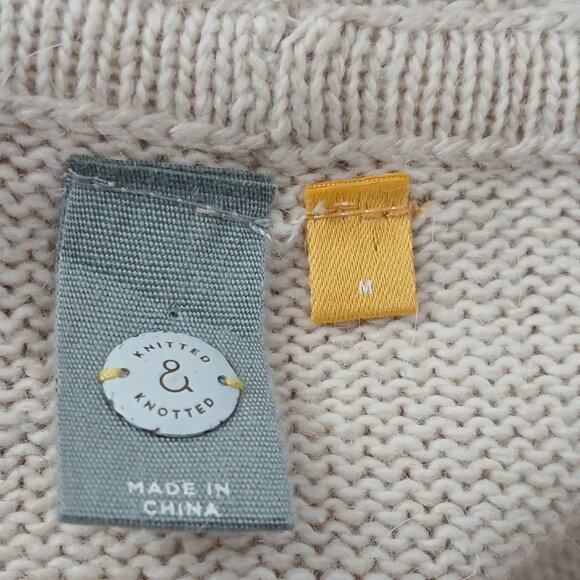 Anthropologie Knitted & Knotted Draped Open Front Cardigan Size Medium - Picture 6 of 8